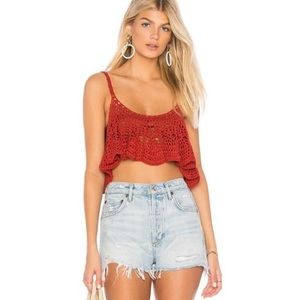 Free People Free Bird Crochet Crop Top